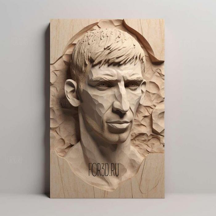 Michael Phelps 3 stl model for CNC